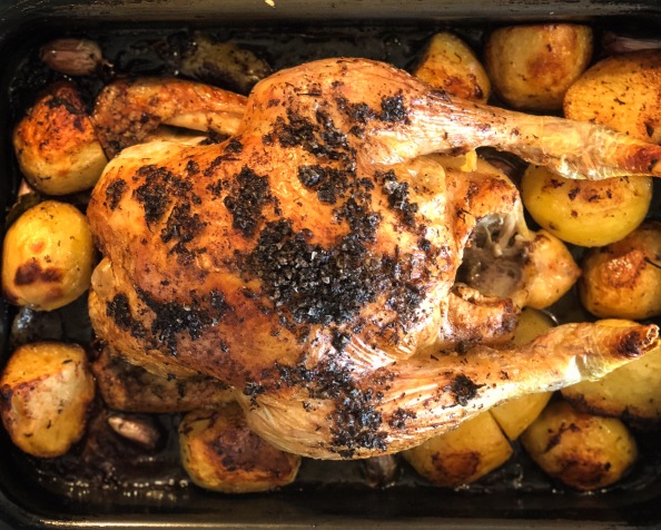 Sunday Lunch: Roast Chicken and Apple Crumble